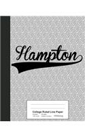College Ruled Line Paper: HAMPTON Notebook(2979 Weezag College Ruled Line Paper Notebook)