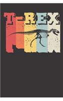Notizbuch: 190 Seiten liniertes Papier im 6" x 9" (15,24 x 22,86 cm) Format (ca Din A5). T-Rex Retro Tyrannosaurus Rex