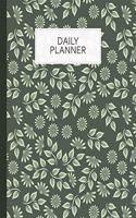 Daily Planner: To Do List Notebook, Classy Leaf Flower Pattern Green Planner and Schedule Diary, Daily Task Checklist Organizer Home School Office, Time Management