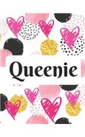 Queenie: Personalized Name Journal with Blank Lined Paper