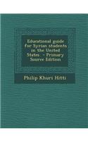 Educational Guide for Syrian Students in the United States