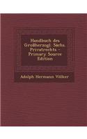 Handbuch Des Grossherzogl. Sachs. Privatrechts