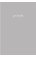Notebook: College Wide Ruled Notebook - Medium (6 x 9) inches) - 110 Numbered Pages - Silver Softcover