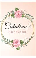 CATALINA'S Customized Floral Notebook / Journal 6x9 Ruled Lined 120 Pages School Degree Student Graduation university