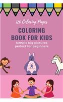 120 Coloring pages Coloring book for kids simple big pictures perfect for beginners