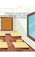 College Lined Graph For Math And Calculus Notebook