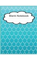 Blank Notebook: Cute Mermaid pattern Sketchbook for Girls: 120 Pages of 8.5"x11" Blank Paper for Back to School Drawing, Doodling or Sketching (Sketchbooks For Kids