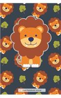 Lined Notebook Journal: Unique Beautifully Designed Notepad For Inspired Creative Writing Or Taking Notes With Pastel Shades Pattern Background & Shadow Effect Cute Lion De