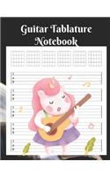 Guitar Tablature Notebook: A blank musical notebook with Chord Symbols for composing your music. Unicorn 8.5" x 11"