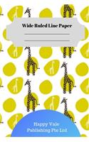 Cute Giraffe Theme Wide Ruled Line Paper