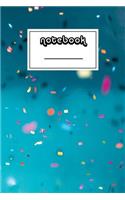 Notebook: Confetti Party Notebook - Beautiful 100-Page College-Ruled Work Book to Write in - Stylish 6 X 9 Lined Journal (Cool Notebooks)