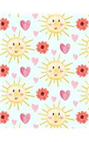 Sun Notebook: Culorful Summer Journal Book Ruled Lined Page Paper For Kids Boy Girl Preschool Kindergaten Primary School Great For Writing Cute Activity Diary Not(1 Sun Notebook)