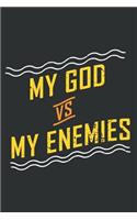 My God Vs My Enemies: Christian Sermon Journal Notebook