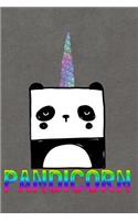 Pandicorn: Journal, Notebook, Diary or Sketchbook with Lined Paper