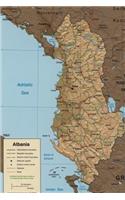 Current Map of the Nation of Albania Journal: Take Notes, Write Down Memories in this 150 Page Lined Journal