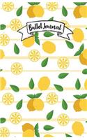 Bullet Journal: Cute Lemon Pattern Cover: Notebook, Bullet Journal Dotted Grid, 100 Pages (5.5 X 8.5)