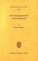 Der Streitgegenstand Im Steuerprozess