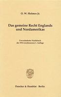 Das Gemeine Recht Englands Und Nordamerikas