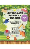 Letters and numbers Tracing Handwriting Practice for Kids