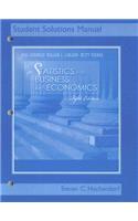 Statistics for Business and Economics: Student Solutions Manual