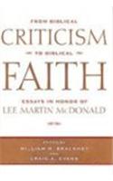 From Biblical Criticism to Biblical Faith
