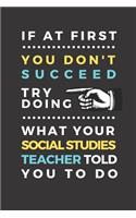 If at first you don't succeed try doing what your social studies teacher told you to do