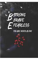 Be Strong Brave Fearless You Are Never Alone