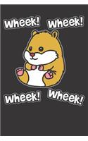 Notebook 6x9 120 Pages: College Ruled Guinea Pig Wheek Wheek Cute Gift