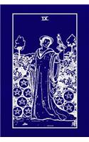 IX: Nine of Pentacles Tarot Diary Log Book, Record and Interpret Readings, Daily Draw Journal