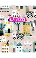 Notebook: Cute Blank Lined Journal Large 8.5 x 11 Matte Cover Design with Ruled White Paper Interior (Perfect for School Notes, Girls and Boys Diary, Kids Wri
