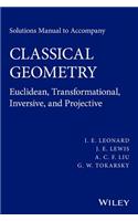 Solutions Manual to Accompany Classical Geometry