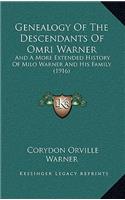 Genealogy Of The Descendants Of Omri Warner