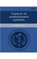 Control of Nonholonomic Systems: (English)