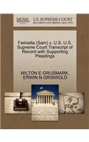 Farinella (Sam) V. U.S. U.S. Supreme Court Transcript of Record with Supporting Pleadings