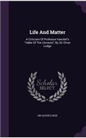 Life And Matter