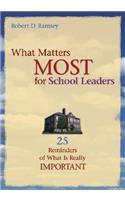 What Matters Most for School Leaders