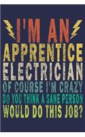 I'm an Apprentice Electrician of Course I'm Crazy Do You Think a Sane Person Would Do This Job?