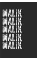 Name MALIK Journal Customized Gift For MALIK A beautiful personalized