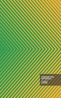 Wide Ruled Composition Notebook: Bold Green and Yellow - Colors - Modern Abstract Geometric Design - Blank Wide Ruled Book with Table of Contents is Perfect for the Home, Office or 