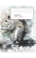 Squirrel Composition Notebook: Big Composition Book, Journal, Cute Notebooks, Cool Notebooks, School Books (7.44 X 9.69) Large, Composition Notebook College Ruled Paper, 100 Sheet