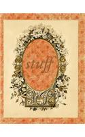 Stuff: 8.5x11 Lined Notebook with Vintage Ephemera Cover