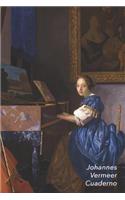 Johannes Vermeer Cuaderno: Dama Sentada Al Virginal - Perfecto Para Tomar Notas - Diario Elegante - Ideal Para La Escuela, El Estudio, Recetas O Contraseñas