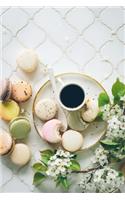 Macarons and Espresso Notebook: 150 page lined 6 x 9 notebook/diary/journal