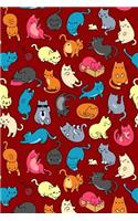 Bullet Journal Notebook for Cat Lovers Fun Cat Pattern 6: 162 Numbered Pages with 150 Dot Grid Pages, 6 Index Pages and 2 Key Pages for Journaling, Writing, Planning and Doodling, for Women, Men, Kids, Easy