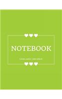 Notebook Extra Large: Kiwi Green: Notebook 8.5 X 11: Notebook 400 Pages