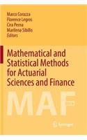 Mathematical and Statistical Methods for Actuarial Sciences and Finance