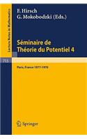 Séminaire de Théorie Du Potentiel Paris, 1977-1978, No. 4