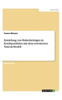 Ermittlung von Risikobeiträgen in Kreditportfolios mit dem erweiterten Vasicek-Modell: (German)