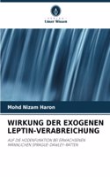 Wirkung Der Exogenen Leptin-Verabreichung