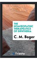 The Homoeopathic Therapeutics of Diphtheria
